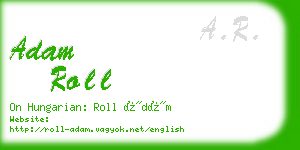 adam roll business card